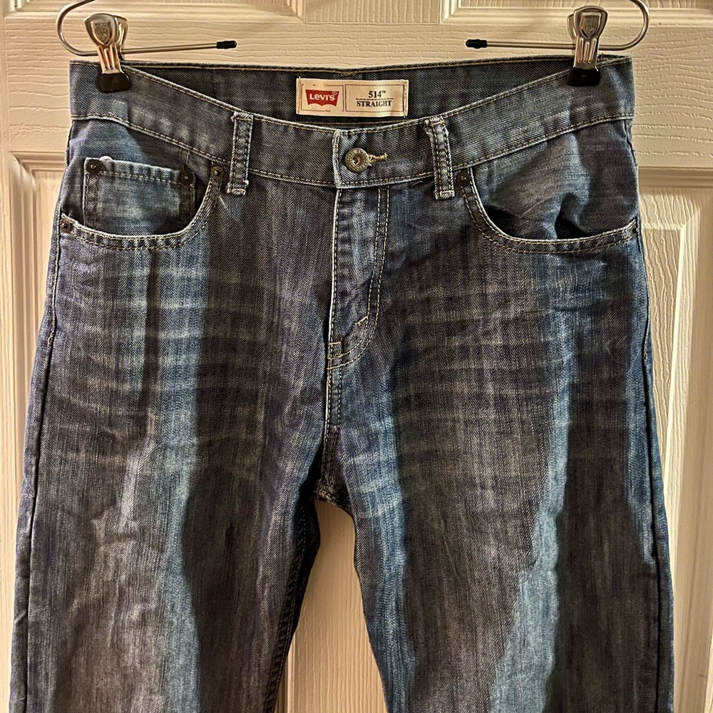 Levi's Men's Straight Jeans in Faded Blue Wash